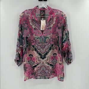 Johnny Was Marlow Burnout Blouse - Paisley Melody - XS - New with tags